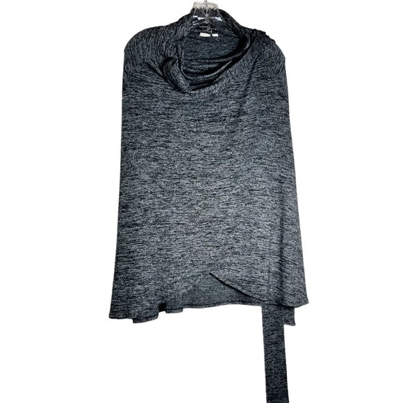 GAP Soft Charcoal Gray Cape Wrap w/Sash Neck Closure, Size S - Picture 1 of 10